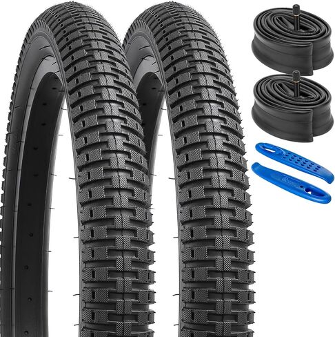 YUNSCM 2-PCS 20 بوصة إطارات دراجة 20x2.25/57-406 متوافقة مع إطارات دراجة 20x2.20 20x2.25 20x2.30 اتجاهية in Kuwait
