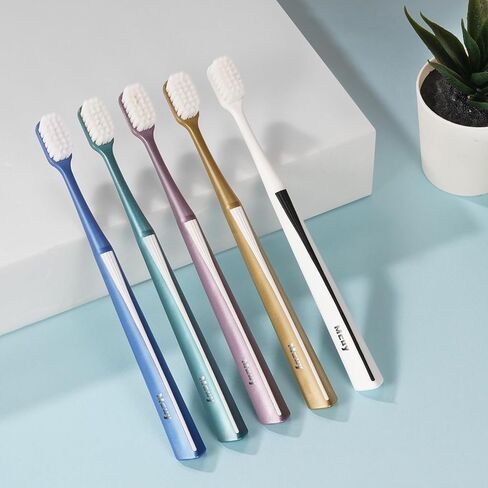 GentleClean Pro Extra Soft Toothbrushes for Adults - Super Ultra Soft Bristles Manual Tooth Brush for Sensitive Gums, 5 Pack in Kuwait