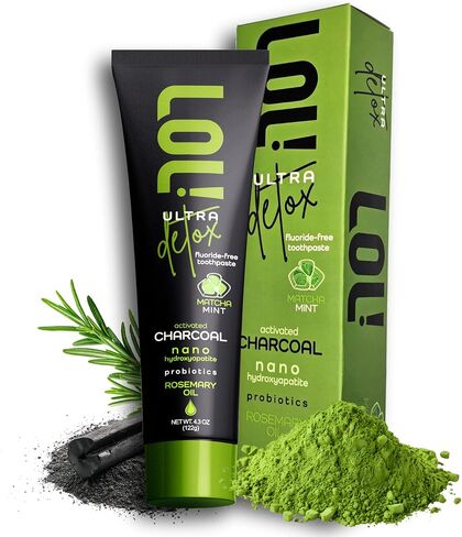 LOL Whitening Glow Coco-Mint Toothpaste Whitening with Pap +, Nano Hydroxyapatite Toothpaste Sensitive Teeth, Coconut Oil for Teeth, Probiotics & Xylitol, Fluoride Free, Tooth Paste, Pasta Dental in Kuwait