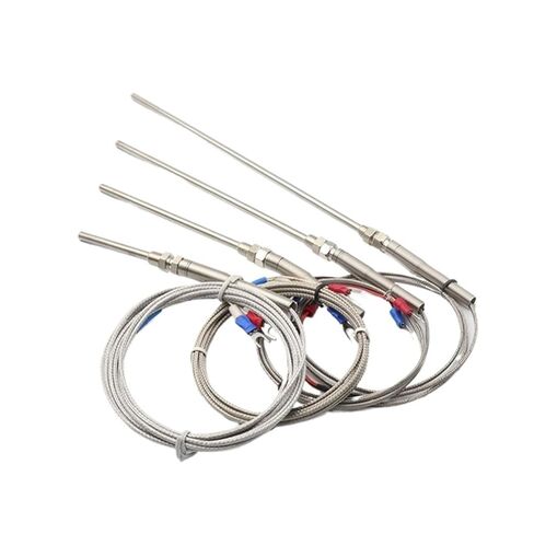 Thermocouple K/E Stainless Steel Shielded Wire Thermal Resistance Rod Measuring Temperature Sensor 1Pcs(4M Type E,200mm) in Saudi Arabia