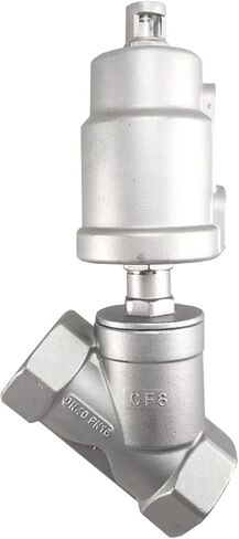 DN40 الفولاذ المقاوم للصدأ صمام مقعد زاوية المحرك الهوائي صمام مقعد هوائي 16bar لزيت غاز البخار مغلق عادة (مغلق عادة، مزدوج التمثيل) in Saudi Arabia