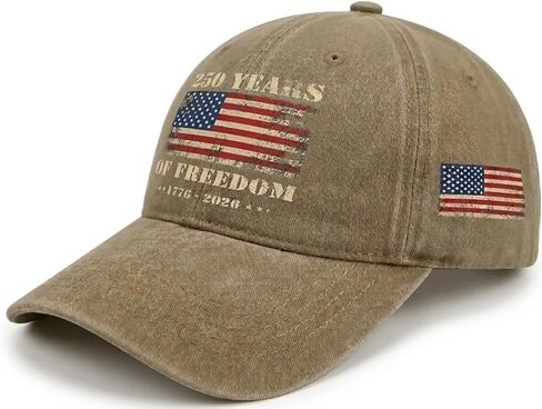 Vintage 250 Years of Freedom Hat 1776–2026, USA Flag Patriotic Distressed Dad Hat Adjustable Baseball Cap for Men Women in Saudi Arabia