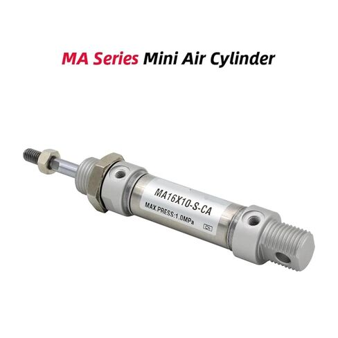MA Series Mini Double Acting Stainless Steel Cylinder, Cylinder Diameter 16-40mm, Multiple Stroke Options (10-300mm)(15SCA,MA32) in Saudi Arabia