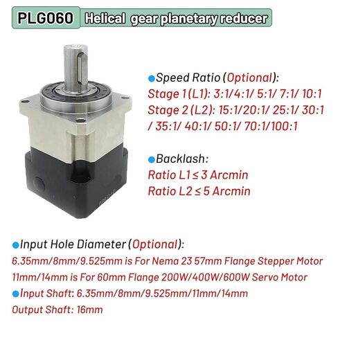 Helical Planetary Gearbox Step-Down Motor Reducer for Nema17 Nema23NemaStepper 400W 750W 1KW Servo(8mm-40 Servo,Speed Ratio 5 to 1) in Saudi Arabia