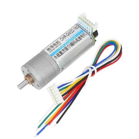 CHR-GM20-180 ABHL 20 مم محرك بتيار مستمر عالي السرعة مع جهاز تشفير 11PPR لـ Beauty_Hair (DC12V 600 دورة في الدقيقة i25، محرك) in Kuwait