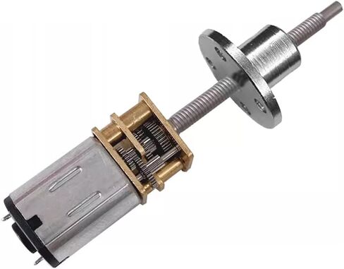 GA12-N20 DC Reduction Motor M3*34 Extended Threaded Shaft Screw Low Speed Small 3V 6V 12V with Flange nut(30 rpm,12V) in Kuwait