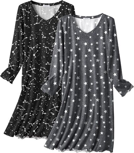 Ekouaer Long Sleeve Cotton Nightgowns for Women Night Gown in Saudi Arabia