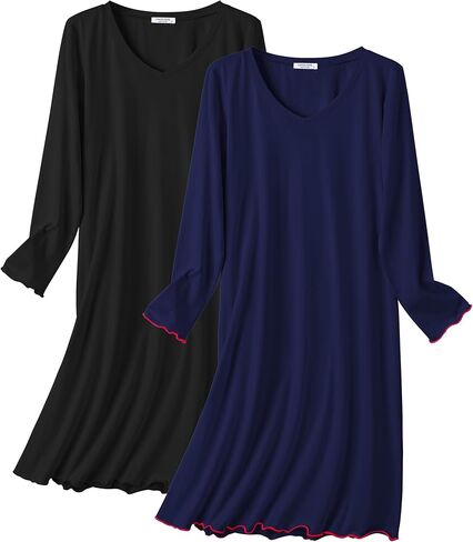 Ekouaer Long Sleeve Cotton Nightgowns for Women Night Gown in Saudi Arabia