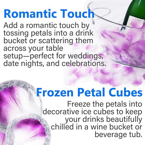 Ice Buckets for Parties Set of 2 – 5L Clear Beverage Tub with Ice Scoop & Faux Petals, Large Drink Buckets for Wine, Champagne, Beer, and Events in Saudi Arabia
