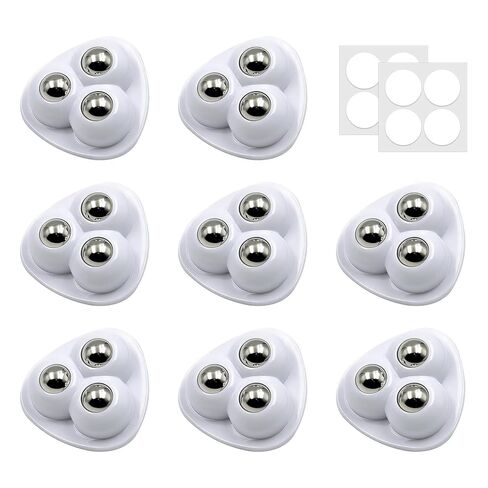 8 Pack Self Adhesive Caster Wheels, 1.5" Mini Ball Casters for Furniture & Kitchen Appliances, 360° Countertop Appliance Slider for Coffee Maker, Microwave, Heavy Duty 50KG (4 Wheels) in Saudi Arabia