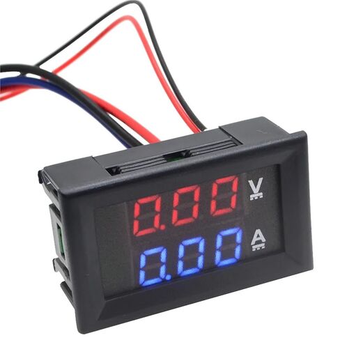 Digital Voltmeter Ammeter LED DC 0-100V 10A Dual Display Voltage Tester Amp Volt Gauge Panel Meter 1Pcs in Saudi Arabia