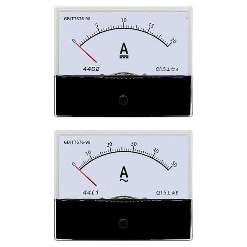 DC/AC Ampere Meter 1A 2A 3A 5A 10A 20A 30A 50A Panel Size80mm* 100mm Hole Size 59mm 1Pcs(44C2 DC,2A) in Saudi Arabia