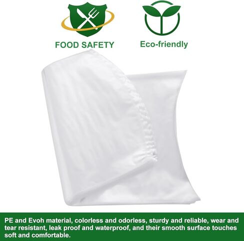 Zonon 100 Pcs 100 Pack Poultry Shrink Bags 10 x 16 Inches Clear Poultry Heat Shrink Wrap Bags for Chickens Turkey Rabbits Bpa Free Freezer with 100 Zip Ties and Clear Silicone Straw for Food Storage in Saudi Arabia