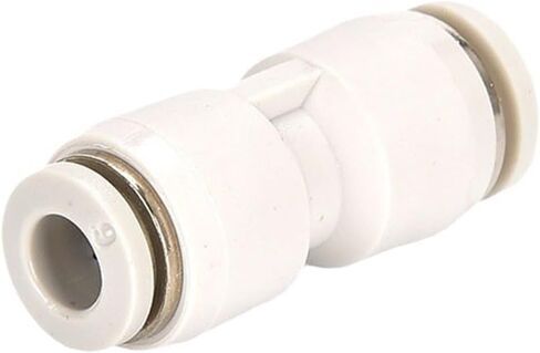 White Plastic Gas Pipe Connector Pu8mm Straight-through Quick Plugs Pneumatic PG8-6 Diameter Reduction 1Pcs(PU8) in Saudi Arabia