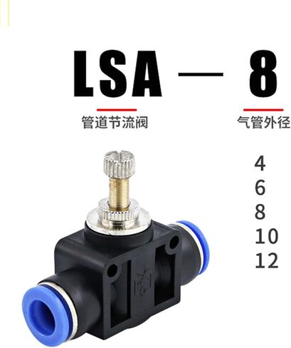 Pneumatic Gas Quick Joint Restricting Valve Type Throttle LSA-4 6 8 10 12 1Pcs(LSA-04) in Saudi Arabia