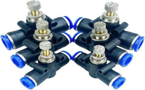 One-way Throttle Valve Air Pipe Connector Pneumatic Quick Plugs SA4/6/8/10/12 Type Straight 1Pcs(SA10) in Saudi Arabia