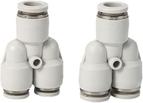 Pneumatic Tee Connector PY Type White Plastic Air Pipe Quick Plugs Reducing PY6/8/10/12 1Pcs(PY-8) in Saudi Arabia