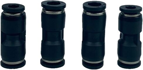 موصل أنابيب الغاز البلاستيك الأسود Pu8mm مستقيم من خلال المقابس السريعة الهوائية PG8-6 تخفيض القطر 1 قطعة (PU8) in Saudi Arabia
