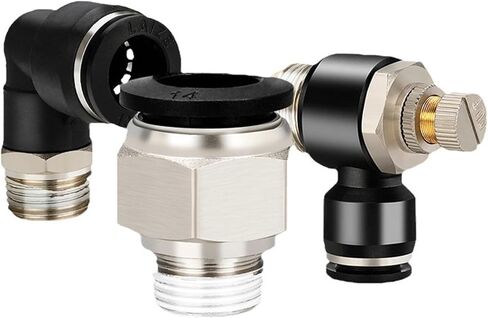 Pneumatic Quick-plug-threaded Straight-through Joint PC8-02PL8-04L8-02 Mechanical Element 1Pcs(BlackPL6-01) in Saudi Arabia
