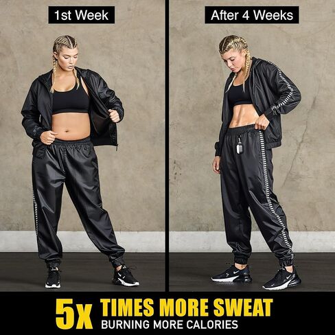Elite Sports Zipper Sauna Suit for Men & Women, Zipper Hoodie Weight Loss Sweat Suit, Anti-Rip PVC for Gym MMA Boxing in Saudi Arabia