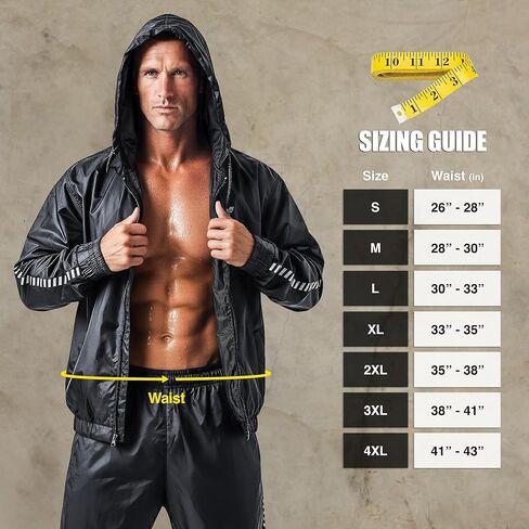 Elite Sports Zipper Sauna Suit for Men & Women, Zipper Hoodie Weight Loss Sweat Suit, Anti-Rip PVC for Gym MMA Boxing in Saudi Arabia