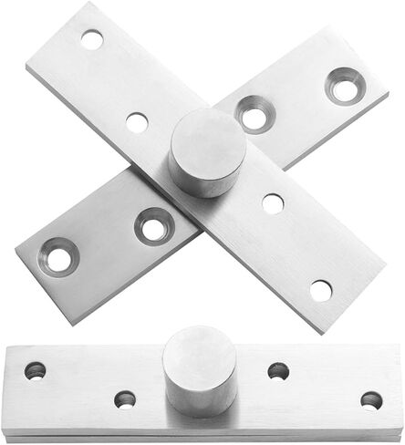 Veemoon 2pcs 360 Degree Rotating Small Hidden Pivot Door Hinges Stainless Steel Invisible Door Hardware for Cabinet Installation in Saudi Arabia