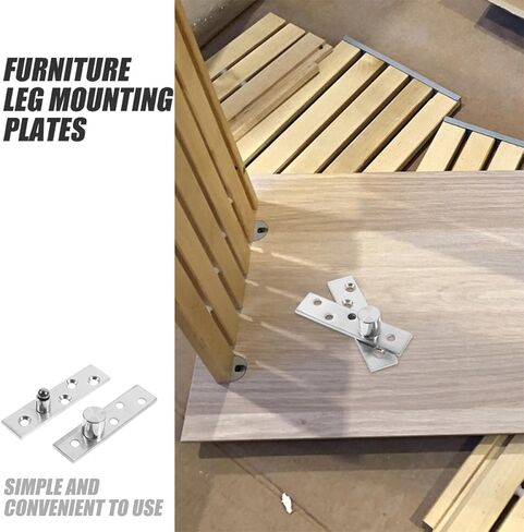 2 Pairs Stainless Metal Full Rotation Pivot Cabinet Hinges Medium Offset Hidden Door Hinges for Shed and Wood Door Installation in Kuwait