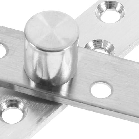 2 Pairs Stainless Metal Full Rotation Pivot Cabinet Hinges Medium Offset Hidden Door Hinges for Shed and Wood Door Installation in Kuwait