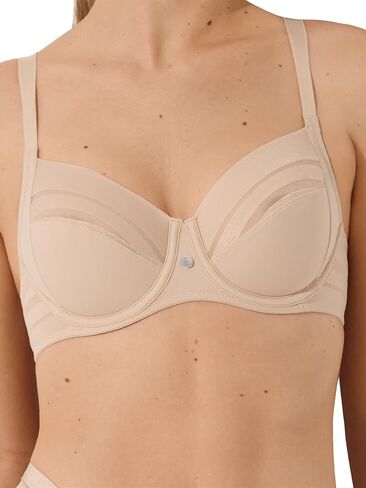 Lisca Women's Wired Bra Alegra, Semi-Sheer, Non-Padded Full Cup, Seamless Look, Adjustable Wide Straps, 020147 in Saudi Arabia