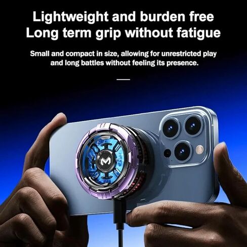 Phone Cooler 27w Cell Phone Fan Cooler Cellphone Radiator with Temperature Display/intelligent Controls/3 Fan Speed for 2.83-3.66 inch Phone Cooler in Kuwait