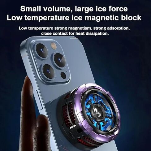 Phone Cooler 27w Cell Phone Fan Cooler Cellphone Radiator with Temperature Display/intelligent Controls/3 Fan Speed for 2.83-3.66 inch Phone Cooler in Kuwait