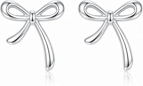 Gold Bow Earrings Flat Back Earrings for Women Cute Bow Stud Earring Minimalist Birthday Jewelry Gift for Her in Saudi Arabia