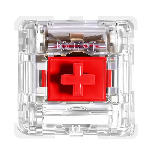 مفاتيح Granvela Cross-stem MX الحمراء، 10 عبوات 3 مفاتيح خطية/RGB/مقاومة للغبار للوحة المفاتيح الميكانيكية - متوافقة مع Cherry MX in Saudi Arabia