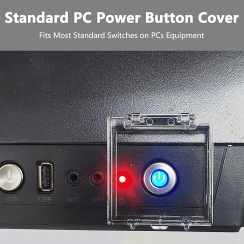 PC Power Button Cover Safety Push Switch Guard Cap Kit Starter Covers for Computer Joystick Light Stop Turning Off Switch for PC Elevator Dishwasher Machine Use in Kuwait