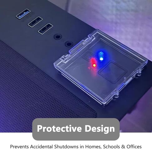 PC Power Button Cover Safety Push Switch Guard Cap Kit Starter Covers for Computer Joystick Light Stop Turning Off Switch for PC Elevator Dishwasher Machine Use in Kuwait