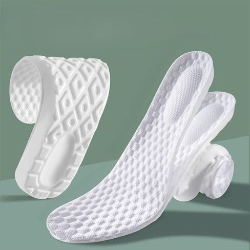1 Pair White Latex Sports Insoles Soft Memory Foam Shoe Pads Arch Support High Elastic Insole Orthopedic Feet Care Insert Cushion EU37-38 in Saudi Arabia