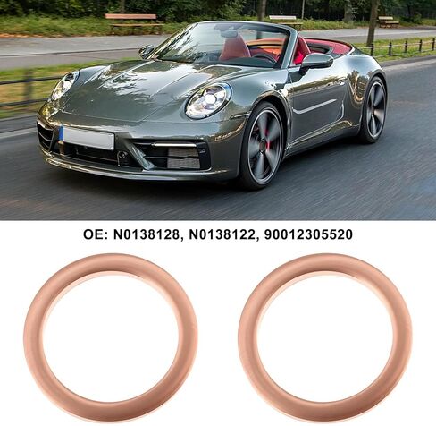 10 قطعة غسالات نحاسية للسيارة 12x15.5x1.5 مللي متر N0138128 N0138122 متوافق مع أودي متوافق مع BMW in Saudi Arabia
