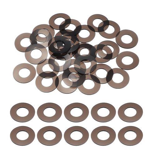 uxcell 30 Pcs M4 PVC Flat Washers 4mm ID 8mm OD 0.8mm Thick Plain Washer Grommets Plastic Sheet Gasket Fastener Sealing Spacer Gasket Ring Water Hose Washers, Clear Black in Saudi Arabia