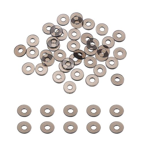 uxcell 30 Pcs M4 PVC Flat Washers 4mm ID 8mm OD 0.8mm Thick Plain Washer Grommets Plastic Sheet Gasket Fastener Sealing Spacer Gasket Ring Water Hose Washers, Clear Black in Saudi Arabia