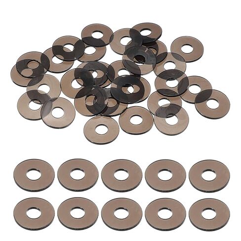 uxcell 30 Pcs M4 PVC Flat Washers 4mm ID 8mm OD 0.8mm Thick Plain Washer Grommets Plastic Sheet Gasket Fastener Sealing Spacer Gasket Ring Water Hose Washers, Clear Black in Saudi Arabia