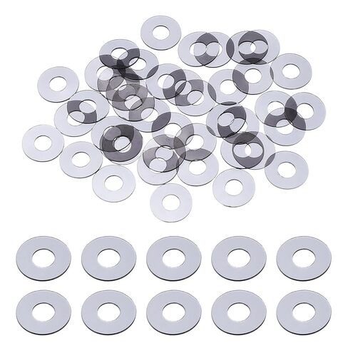 uxcell 30 Pcs M4 PVC Flat Washers 4mm ID 8mm OD 0.8mm Thick Plain Washer Grommets Plastic Sheet Gasket Fastener Sealing Spacer Gasket Ring Water Hose Washers, Clear Black in Saudi Arabia