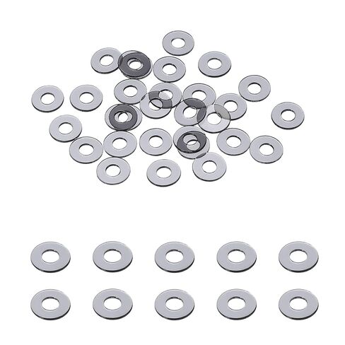 uxcell 30 Pcs M4 PVC Flat Washers 4mm ID 8mm OD 0.8mm Thick Plain Washer Grommets Plastic Sheet Gasket Fastener Sealing Spacer Gasket Ring Water Hose Washers, Clear Black in Saudi Arabia