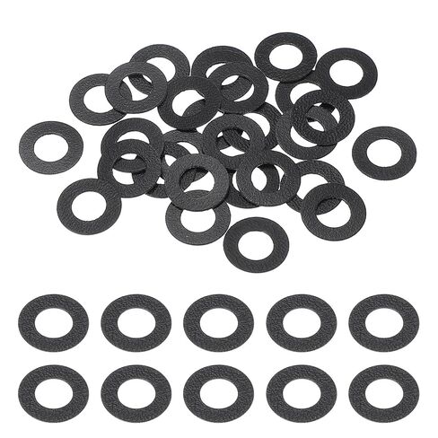 uxcell 30 Pcs M4 PVC Flat Washers 4mm ID 8mm OD 0.8mm Thick Plain Washer Grommets Plastic Sheet Gasket Fastener Sealing Spacer Gasket Ring Water Hose Washers, Clear Black in Saudi Arabia