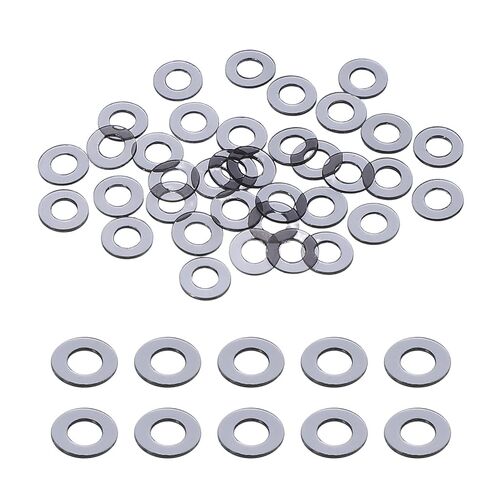 uxcell 30 Pcs M4 PVC Flat Washers 4mm ID 8mm OD 0.8mm Thick Plain Washer Grommets Plastic Sheet Gasket Fastener Sealing Spacer Gasket Ring Water Hose Washers, Clear Black in Saudi Arabia