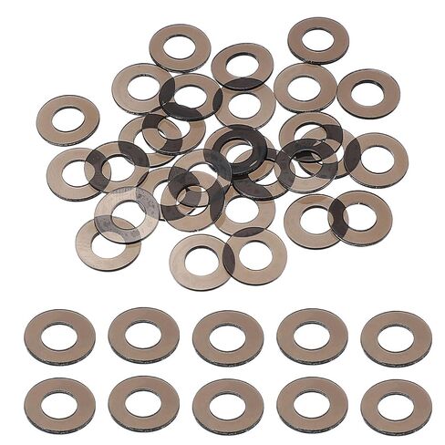 uxcell 30 Pcs M4 PVC Flat Washers 4mm ID 8mm OD 0.8mm Thick Plain Washer Grommets Plastic Sheet Gasket Fastener Sealing Spacer Gasket Ring Water Hose Washers, Clear Black in Saudi Arabia