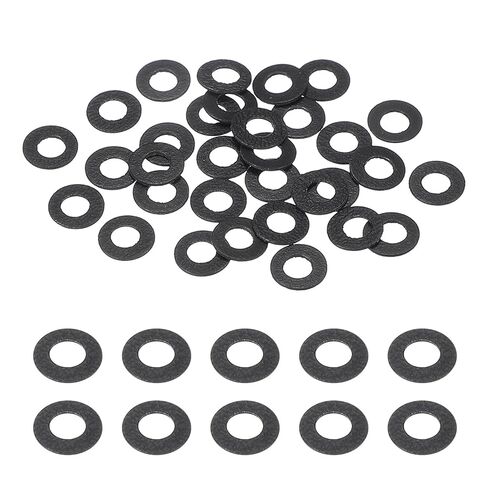uxcell 30 Pcs M4 PVC Flat Washers 4mm ID 8mm OD 0.8mm Thick Plain Washer Grommets Plastic Sheet Gasket Fastener Sealing Spacer Gasket Ring Water Hose Washers, Clear Black in Saudi Arabia