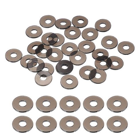 uxcell 30 Pcs M4 PVC Flat Washers 4mm ID 8mm OD 0.8mm Thick Plain Washer Grommets Plastic Sheet Gasket Fastener Sealing Spacer Gasket Ring Water Hose Washers, Clear Black in Saudi Arabia