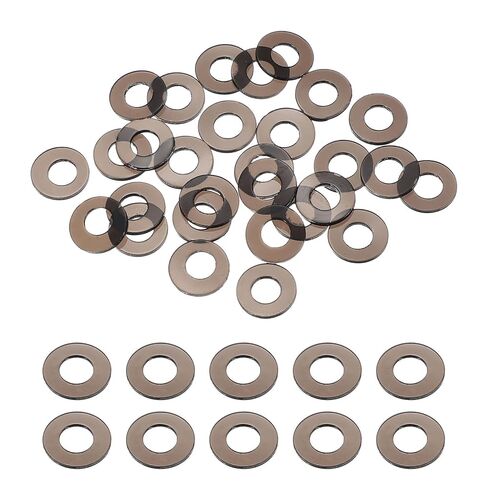 uxcell 30 Pcs M4 PVC Flat Washers 4mm ID 8mm OD 0.8mm Thick Plain Washer Grommets Plastic Sheet Gasket Fastener Sealing Spacer Gasket Ring Water Hose Washers, Clear Black in Saudi Arabia