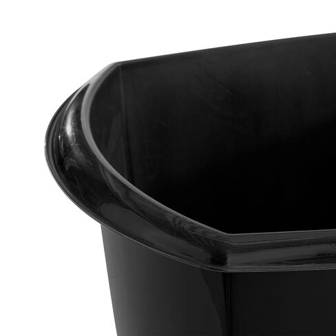 Large Kitchen Trash Can, 10 Gallon Plastic Garbage Bin with No Lid, Black in Saudi Arabia