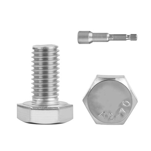 مسامير رأس سداسية M6x30mm مسامير محرك سداسية خارجية 304 من الفولاذ المقاوم للصدأ شديدة التحمل ذات خيط كامل مسامير آلة 25 قطعة HS/JXLS-11 in Kuwait